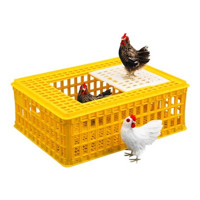 Пластмасова щайга за пилета с плъзгаща се врата